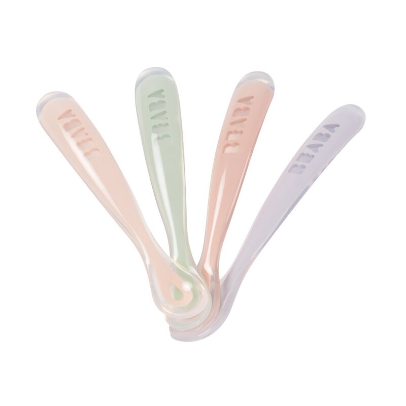 Lot de 4 cuillères 1er âge silicone