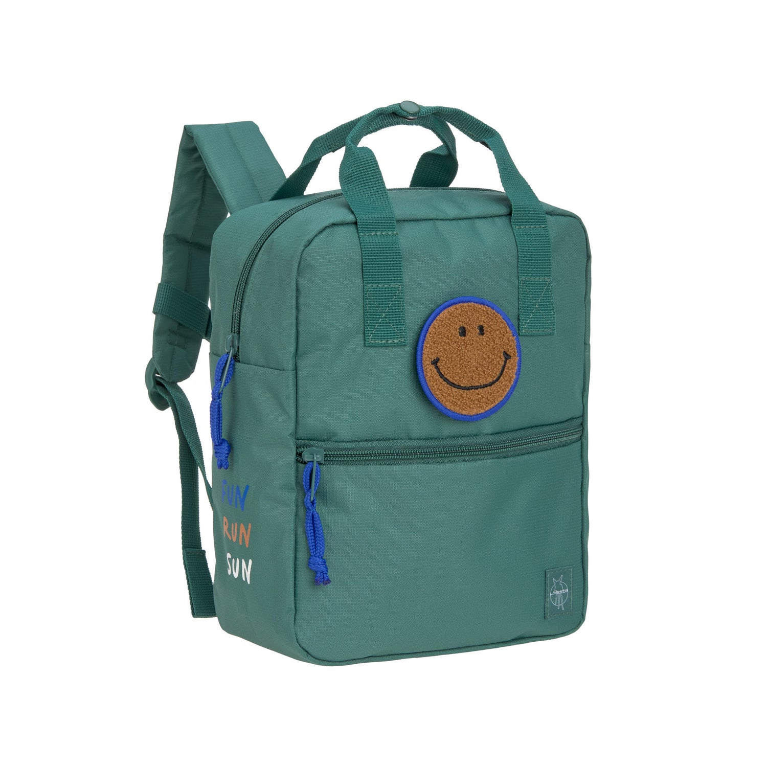 Quadratischer Kindergartenrucksack – Little Gang, Dunkelgrün