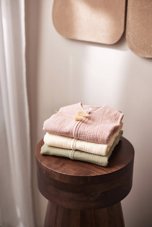 Baumwoll-Schlafsack aus Gaze – Oatmeal (verschiedene Größen)