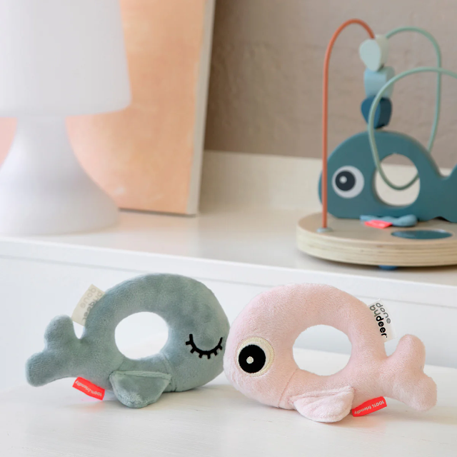 Hochet anneau - wally - bleu