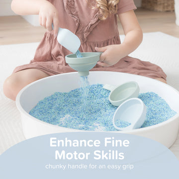 PlayTRAY Ensemble d'entonnoirs pliables pour jeux sensoriels