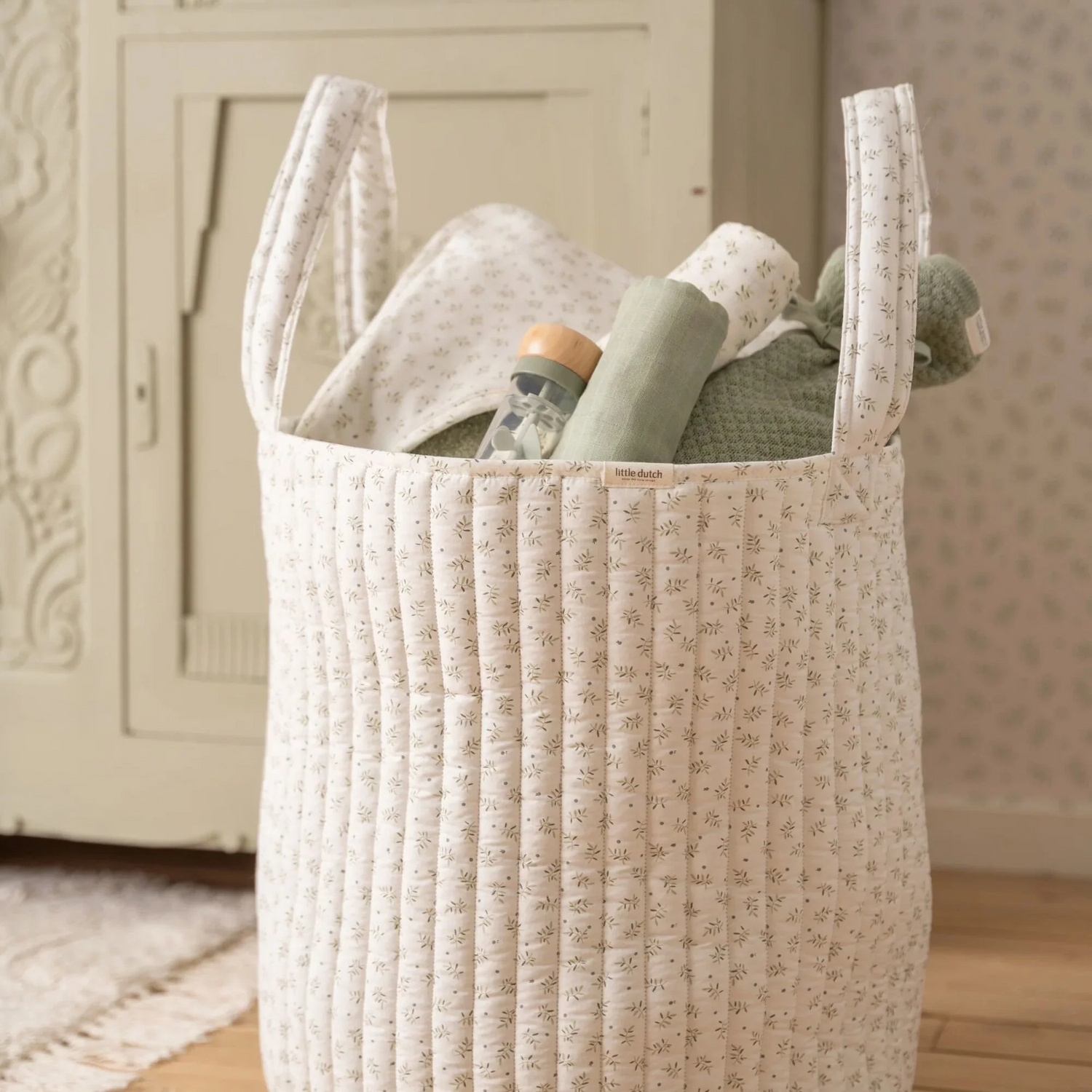 Panier de rangement XL - Vert - Blueberry Leaves Liste 