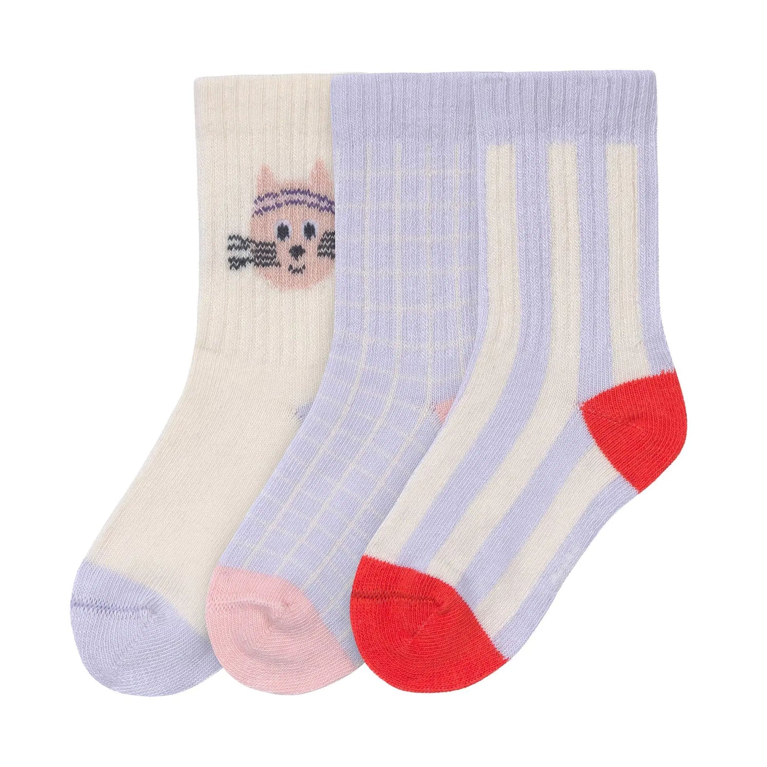 Tennissocken 3er-Pack – Katze