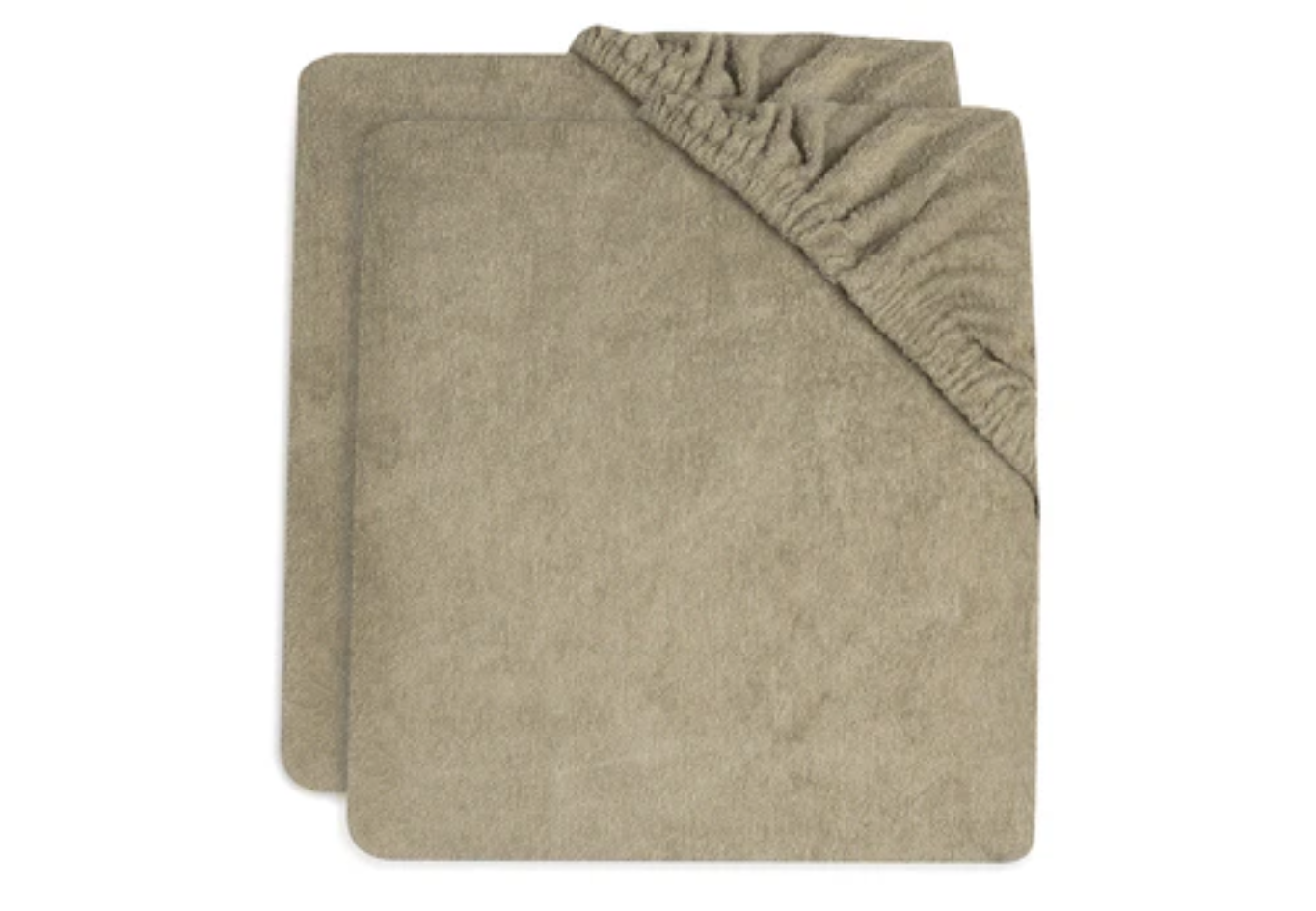Housse Matelas à Langer Éponge (75x85cm) - 2 Unités - Olive green Liste 