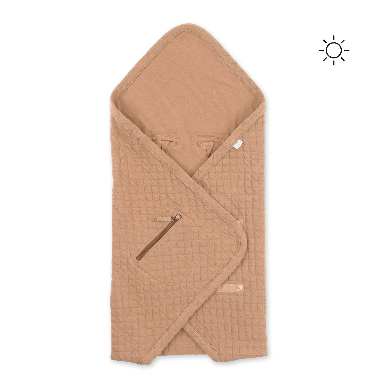 Couverture BISIDE 0-12m Quilted + Jersey - beige Liste 
