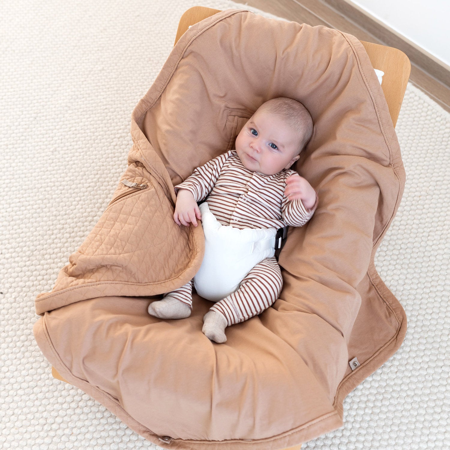Couverture BISIDE 0-12m Quilted + Jersey - beige Liste 