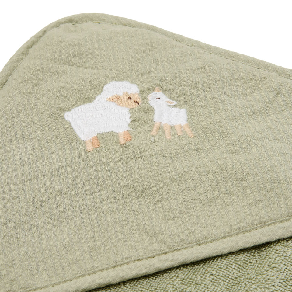 Cape de bain Little Farm - Verte - 100 x 100cm Liste 