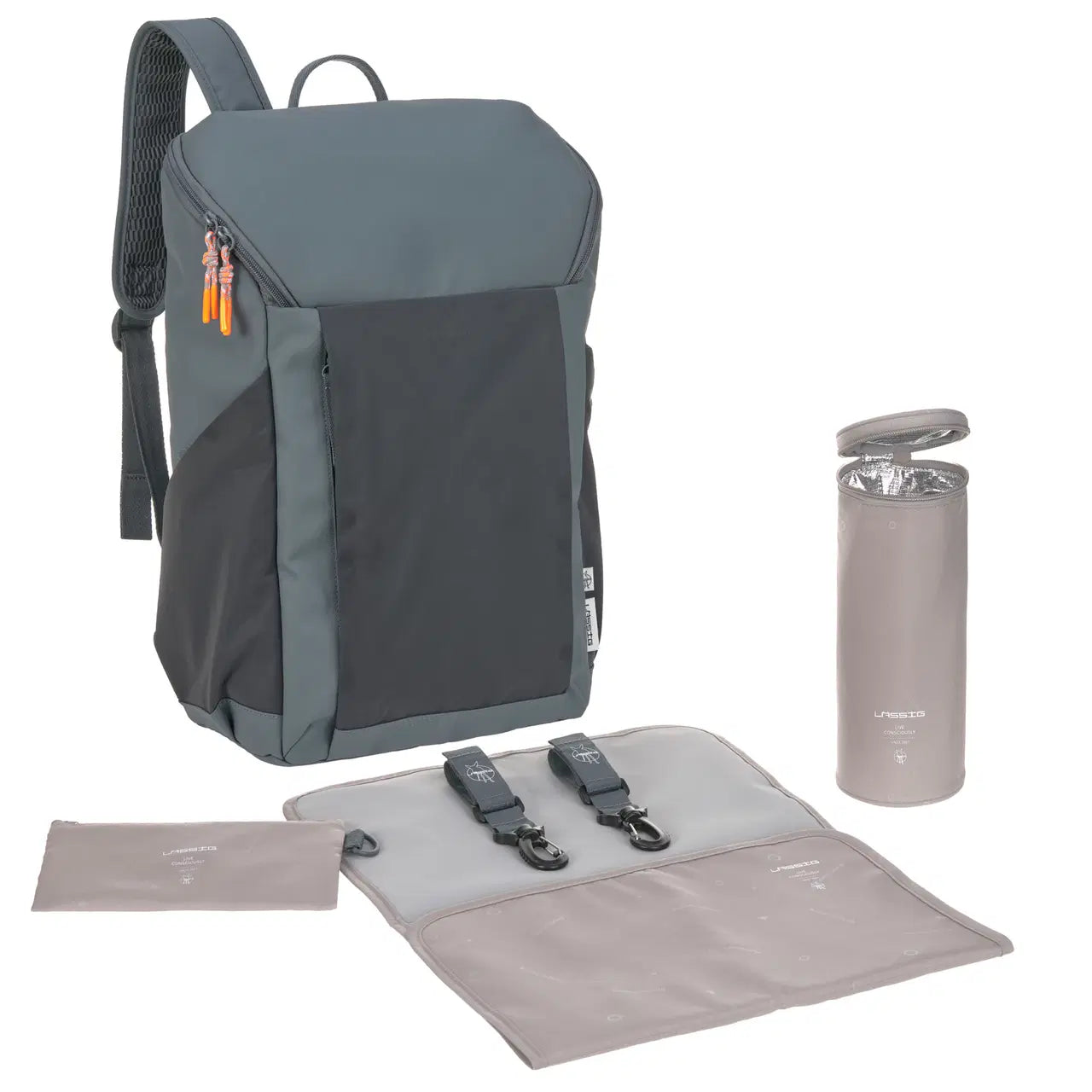 Sac à dos à langer réfléchissant - Slender up - anthracite