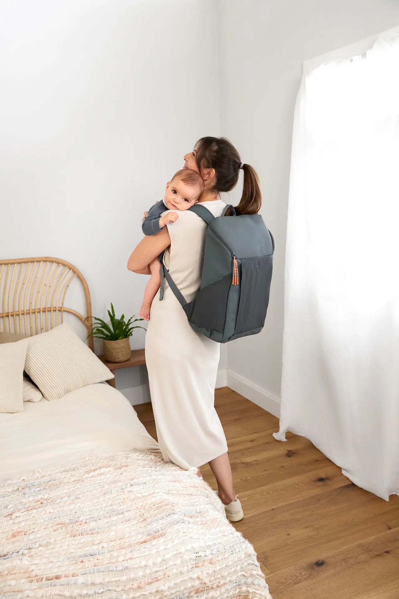 Sac à dos à langer réfléchissant - Slender up - anthracite