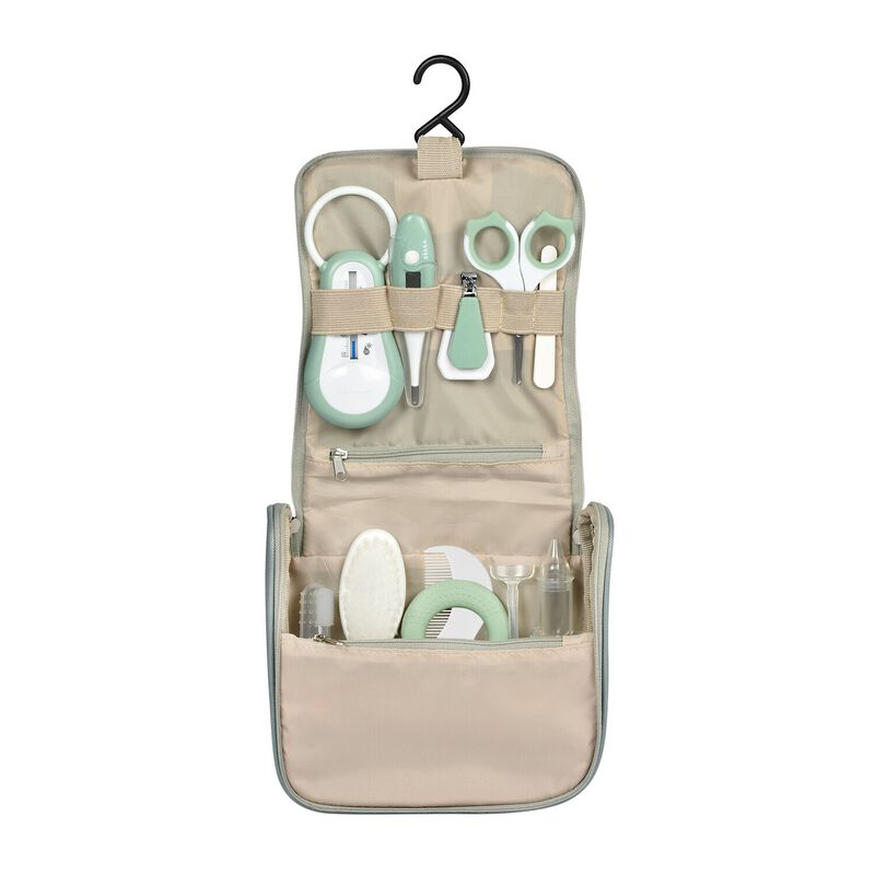 Trousse de toilette 10 accessoires - Vert sauge