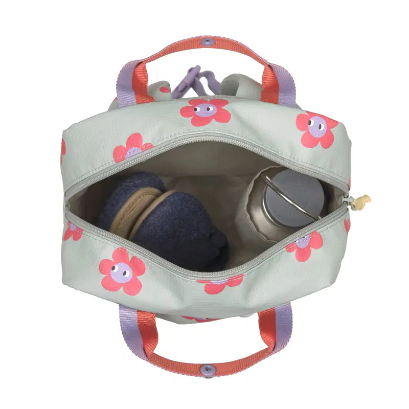 Kleiner quadratischer Rucksack – Happy Trails – Blume
