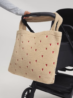 Teddy Mom Bag - Écru Hearts