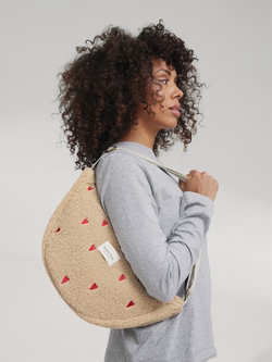 Teddy Adult Sac Banane - Écru Hearts