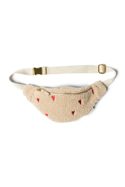 Teddy Mini Sac Banane - Écru Hearts