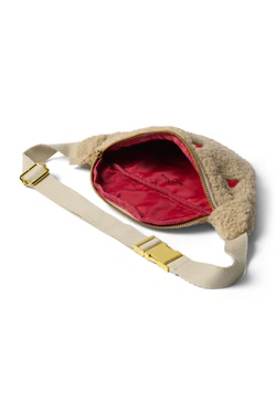 Teddy Mini Sac Banane - Écru Hearts