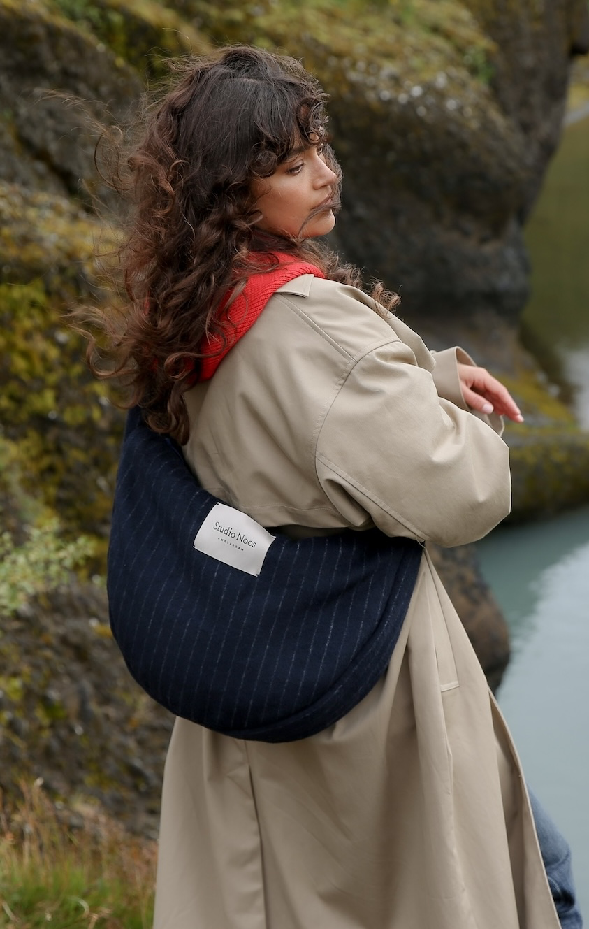 Cross Body Bag - Bleu Flanelle craie
