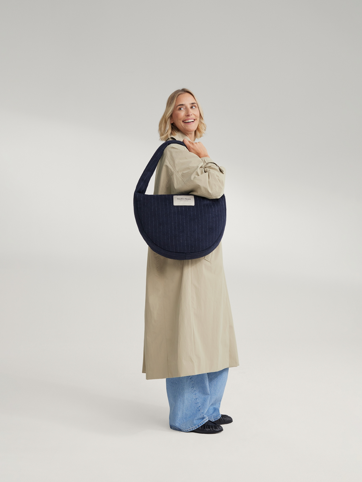 Cross Body Bag - Bleu Flanelle craie
