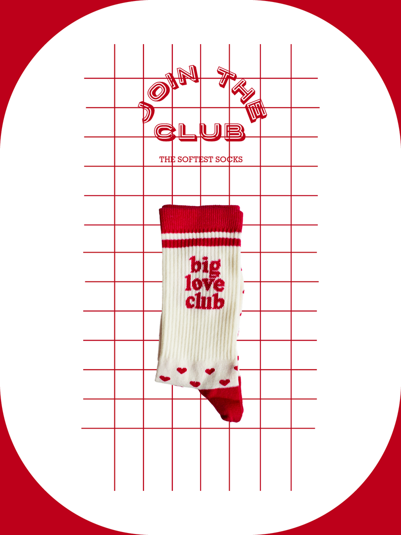 Chaussettes Join the Club socks - Big Love Club red (37-41)