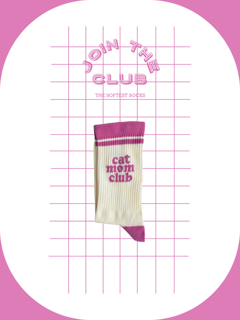Chaussettes Join the Club Socks - Cat Mom pink (37-41)