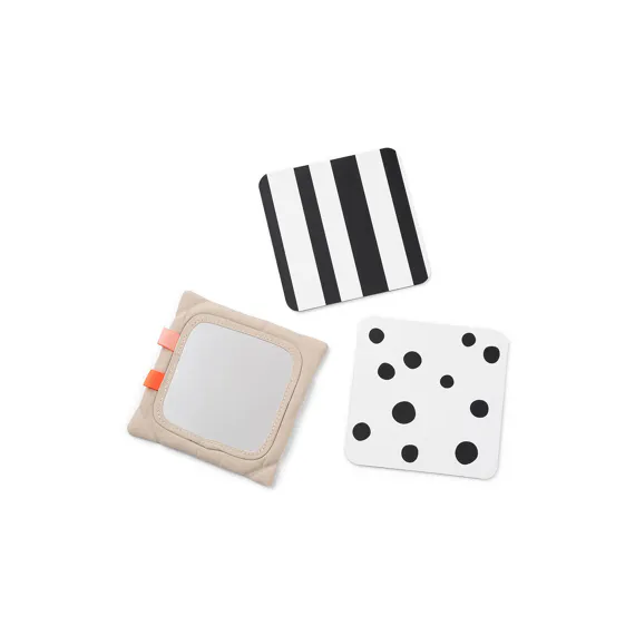 Support avec cartes de motifs contrastés - deer friends - sable