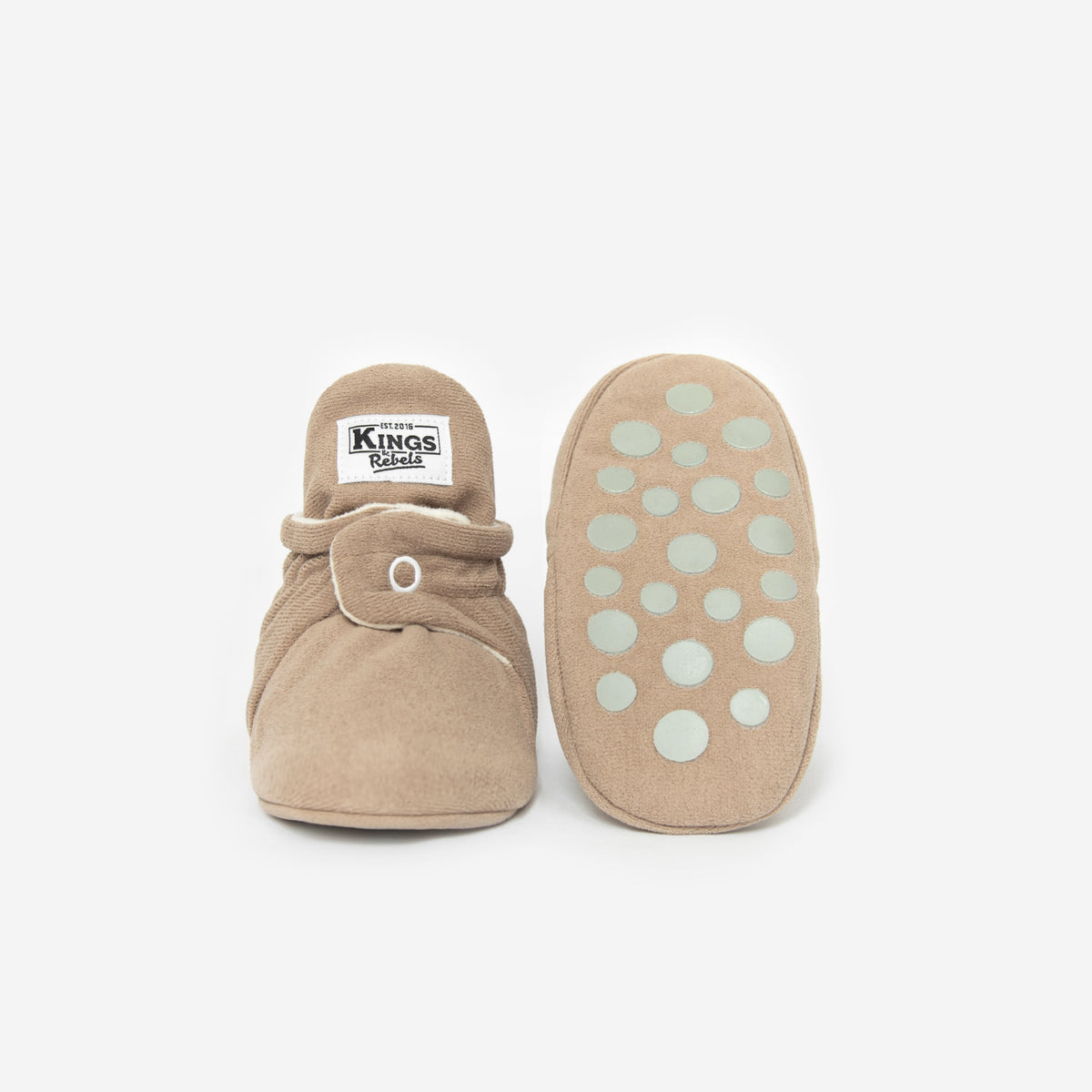Booties Gamuza Classic & Gripper - Café (divers tailles)