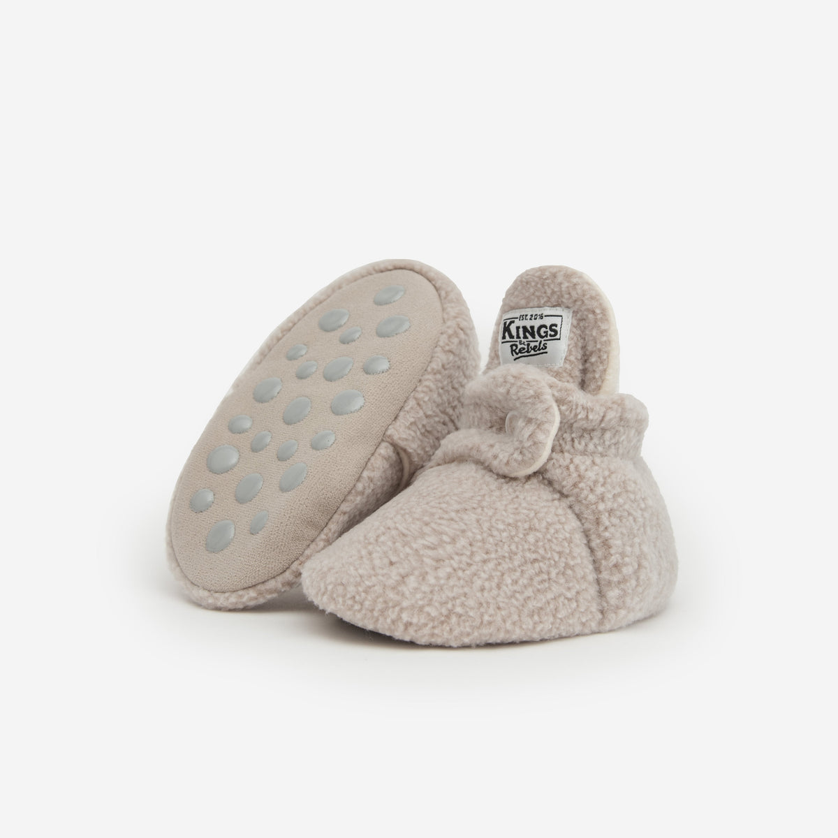 Booties Teddy Classic & Gripper - Beige (divers tailles)
