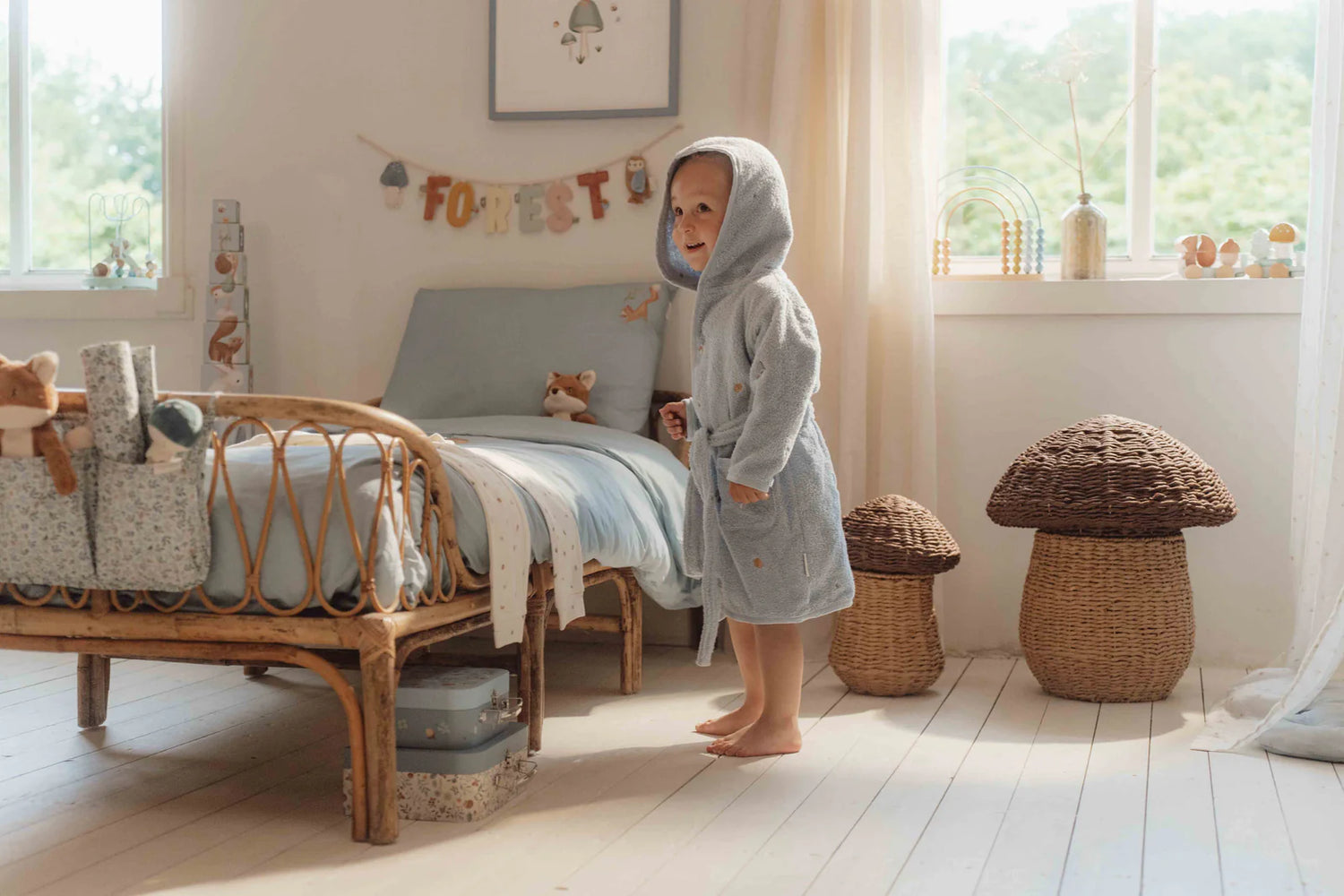 Peignoir - Bleu - Forest Friends