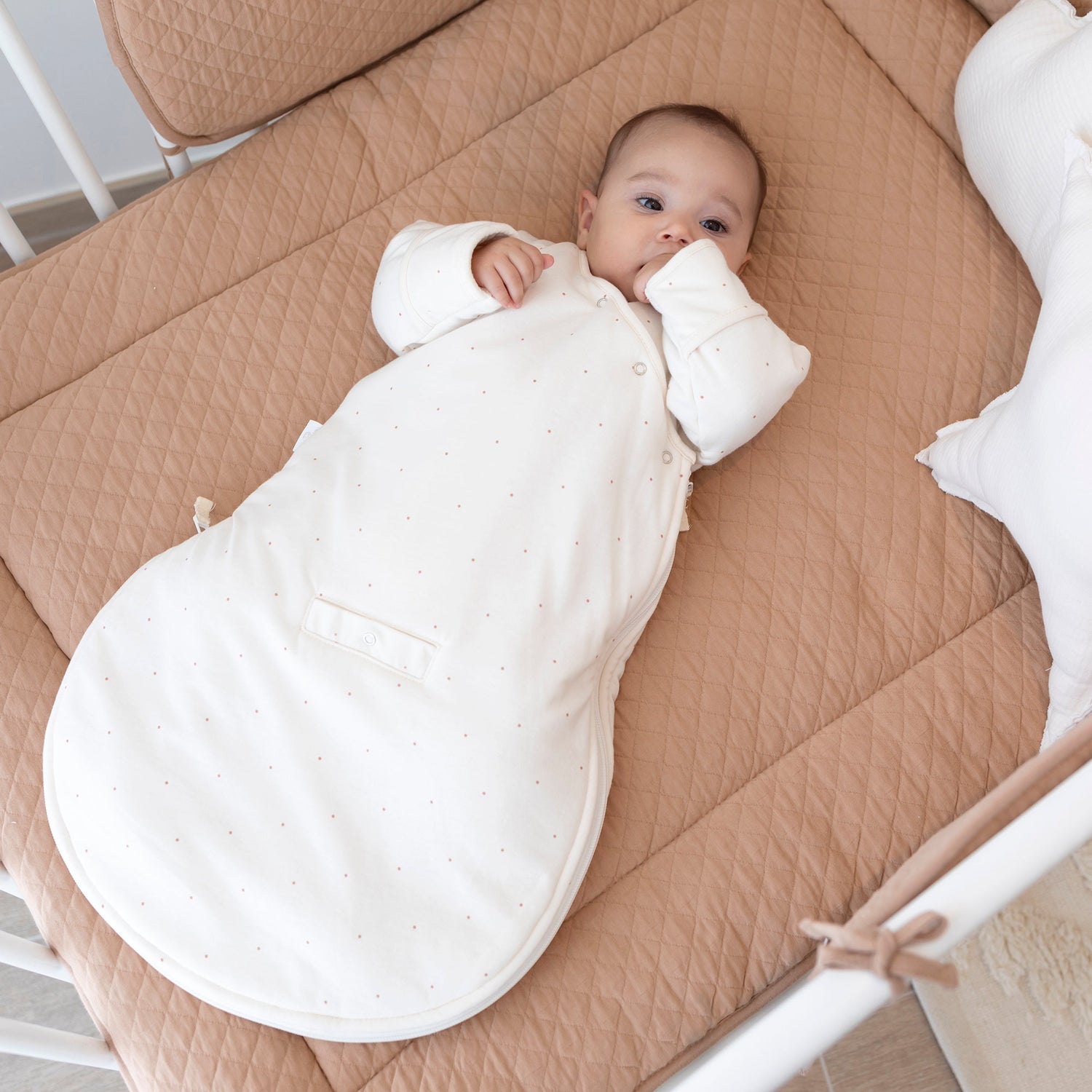 MAGIC BAG 1-4m Small dot print ecru PADY JERSEY + JERSEY tog 3