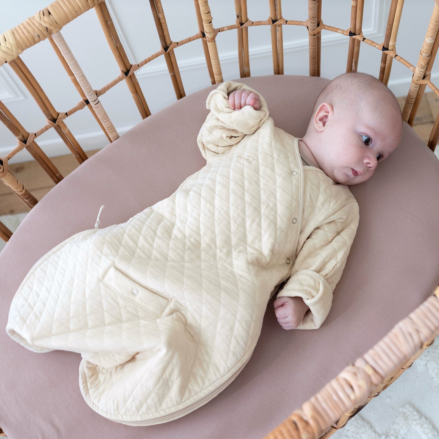 Gigoteuse MAGIC BAG PADY QUILTED JERSEY tog 1.5 - Cream liste 