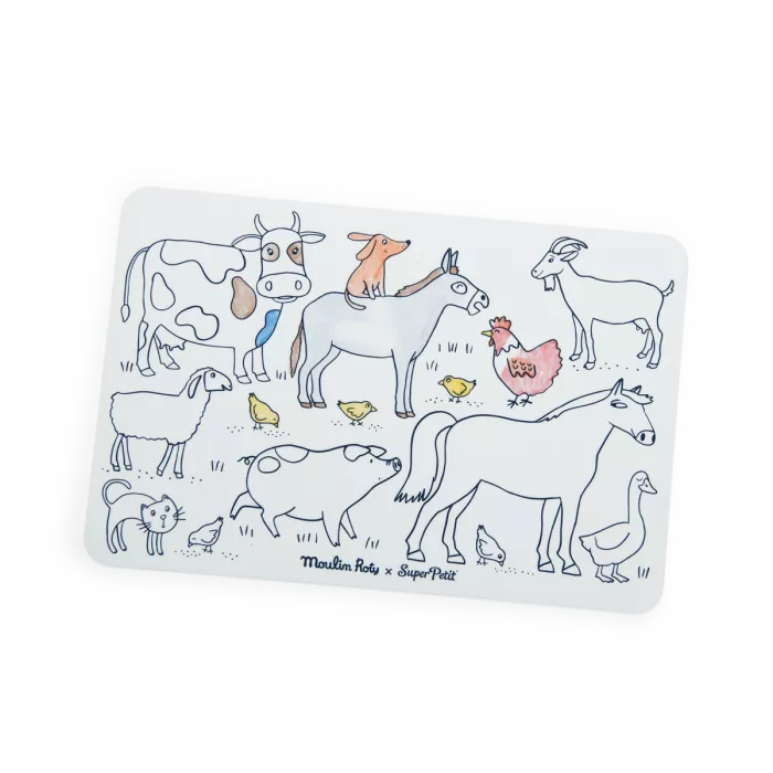 Mini set en silicone à colorier + 4 crayons