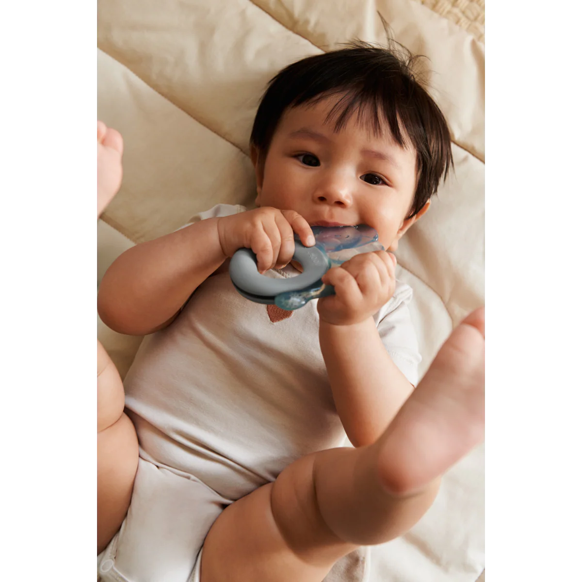 Lot de 2 anneaux de dentition rafraîchissants Rita Éléphant - Pale tuscany/sandy