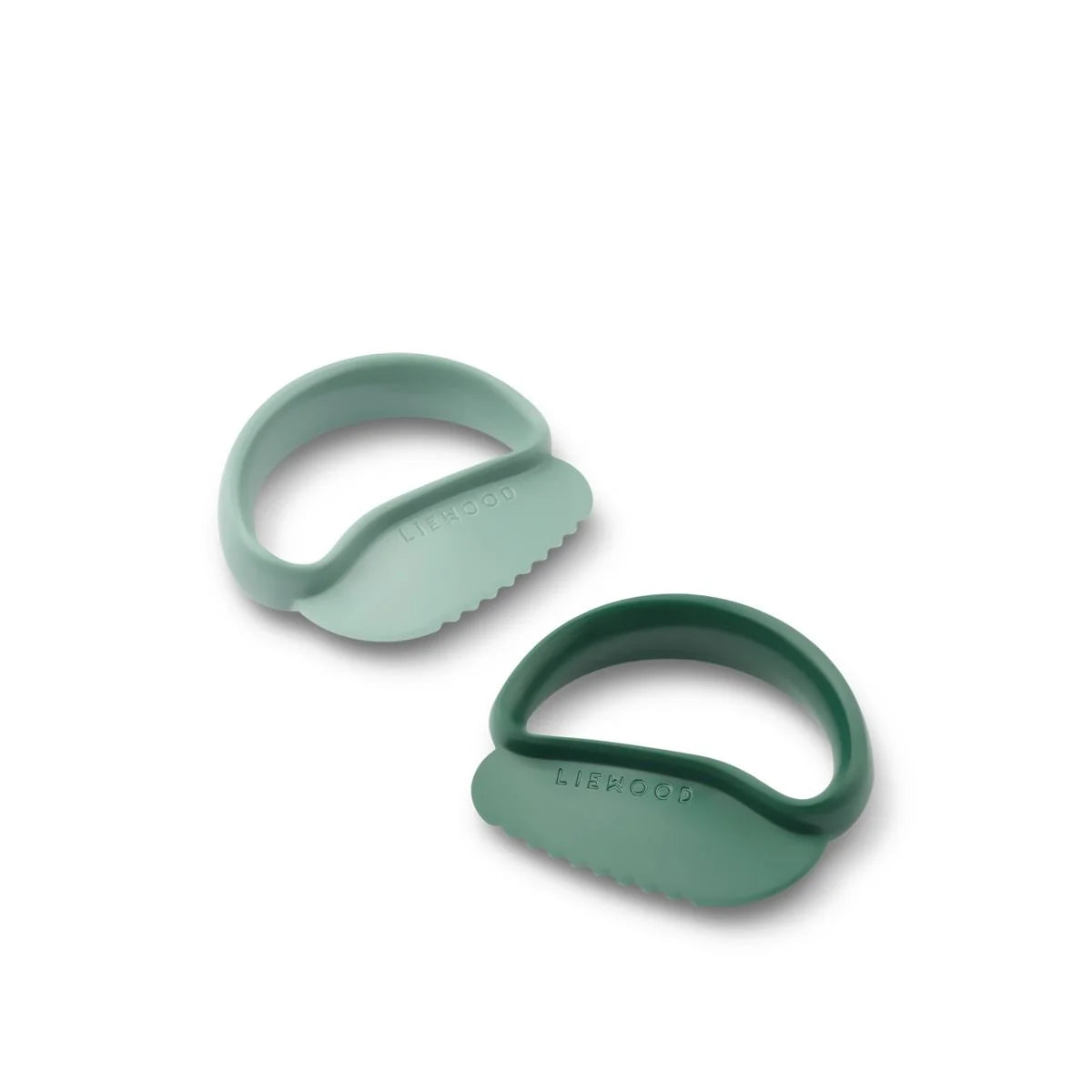 Lot de 2 cutters RIVEN sans danger pour les tout-petits - Peppermint / Garden green