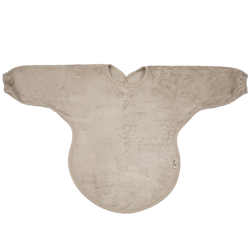 Bavoir à manches élastiques (divers coloris) - feather grey