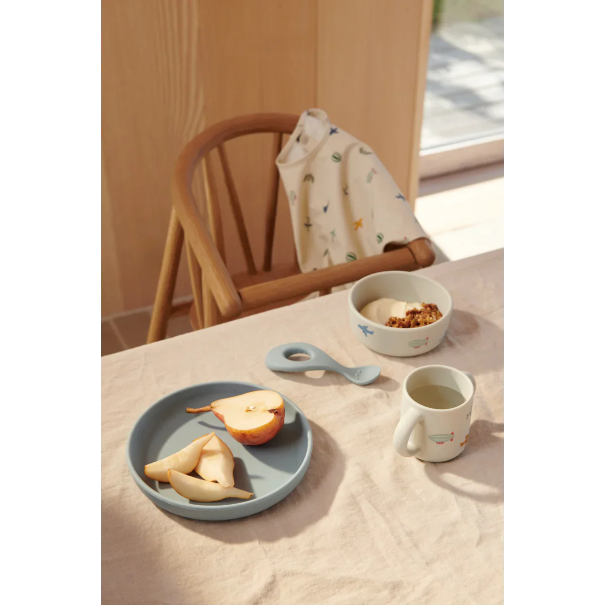 Bavoir avec manches MERLE - Aviator / Ecru - Bavoir