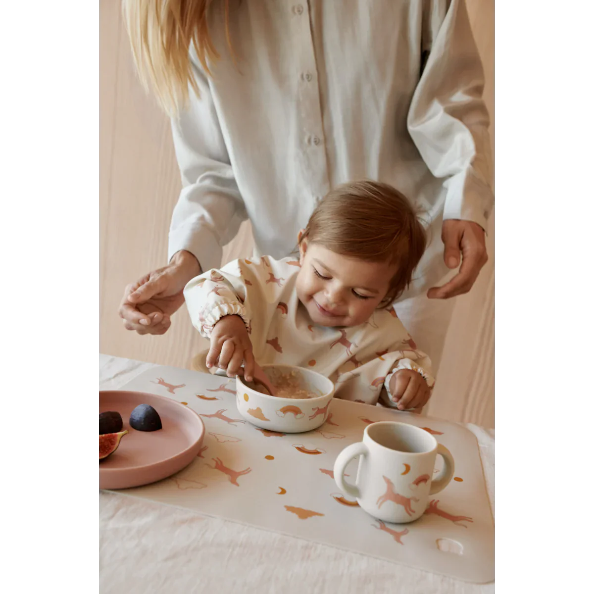 Bavoir avec manches MERLE - Dream / Ecru - Bavoir