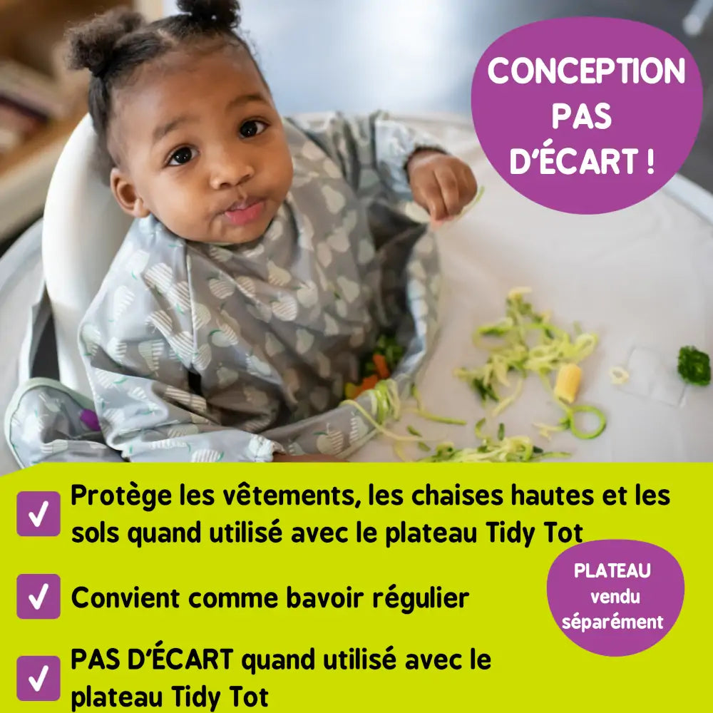 Bavoir Supplémentaire du Kit et Plateau - Chouette