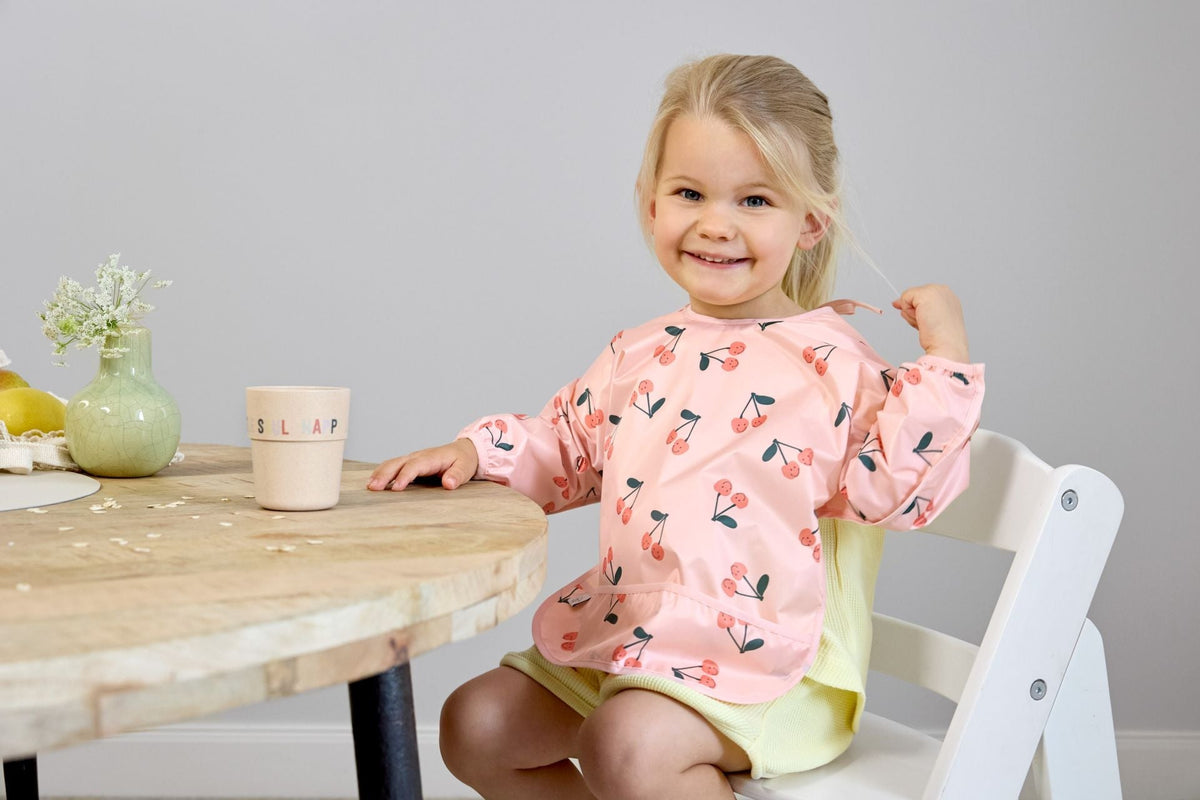 Lätzchen mit langen Ärmeln und Tasche (2 Stück) – Happy Fruits