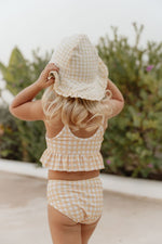 Bikini à volants - Yellow check (divers tailles) maillot