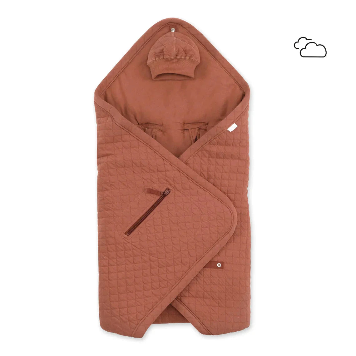BISIDE 0–12 Monate, Steppdecke + Jersey (verschiedene Farben  – Brick