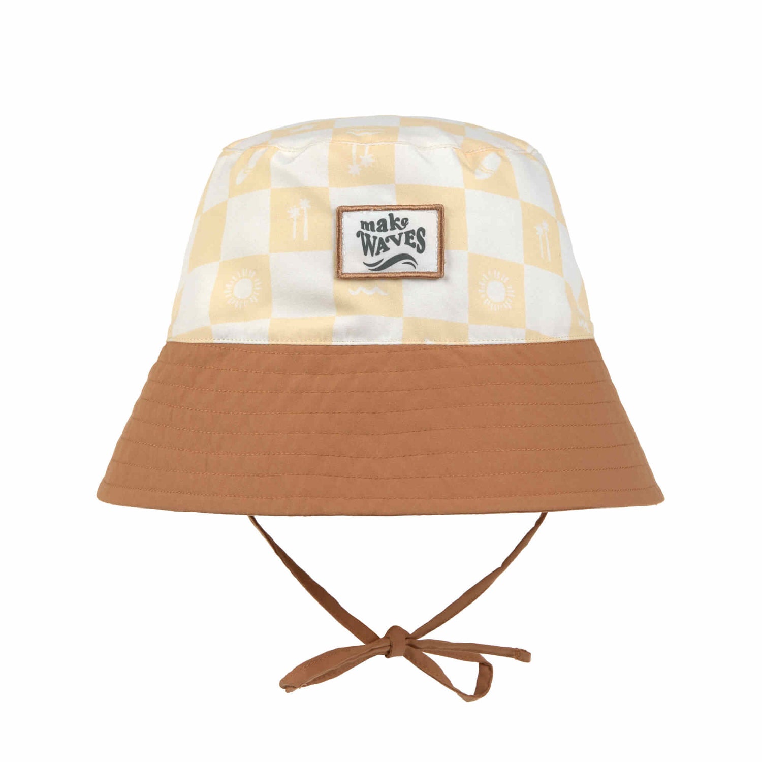 UV-Schutz-Bob mit Karomuster – Vanille/Ecru (verschiedene