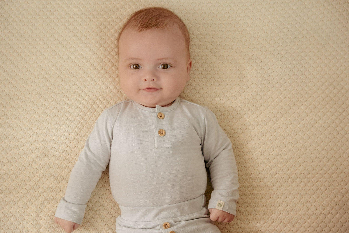 Langärmeliger Body Baby Blue (Größen 50-74) - Body