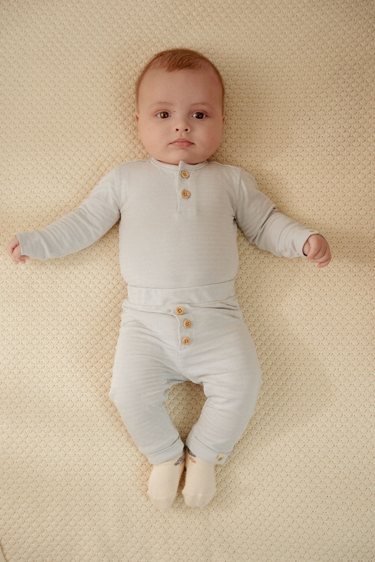 Langärmeliger Body Baby Blue (Größen 50-74) - Body