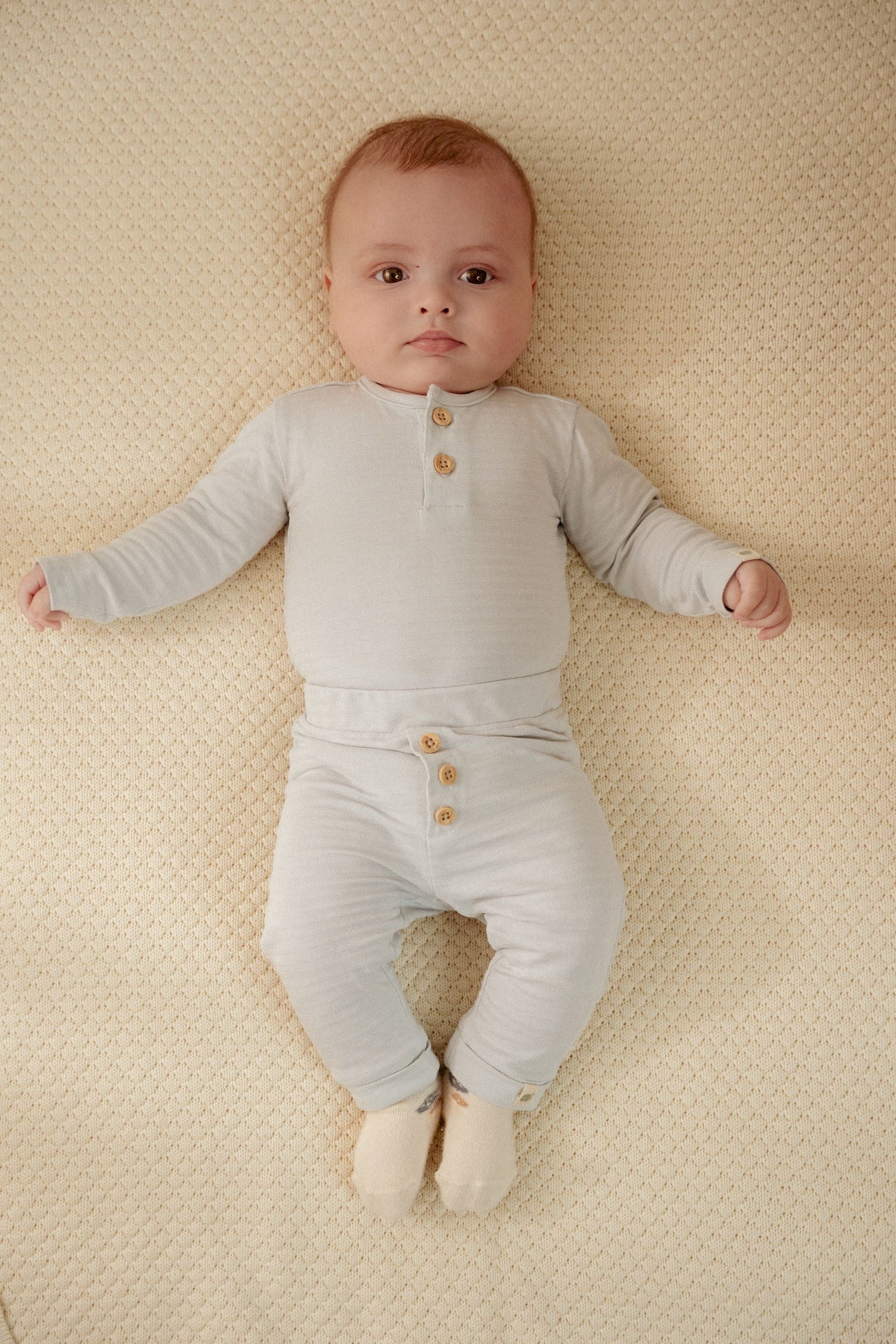 Langärmeliger Body Baby Blue (Größen 50-74) - Body