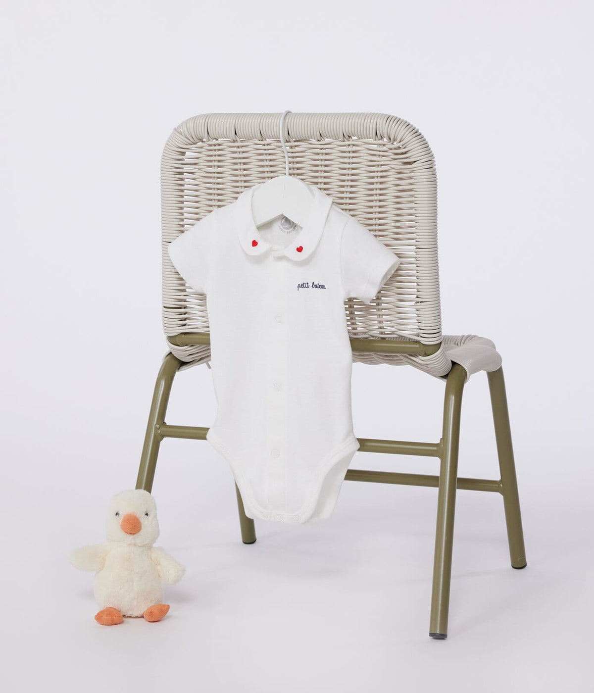 Body naissance à col en coton manches courtes