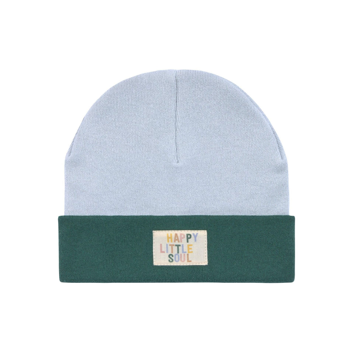 Bonnet Enfants - Coton bio Little Gang bleu clair vert