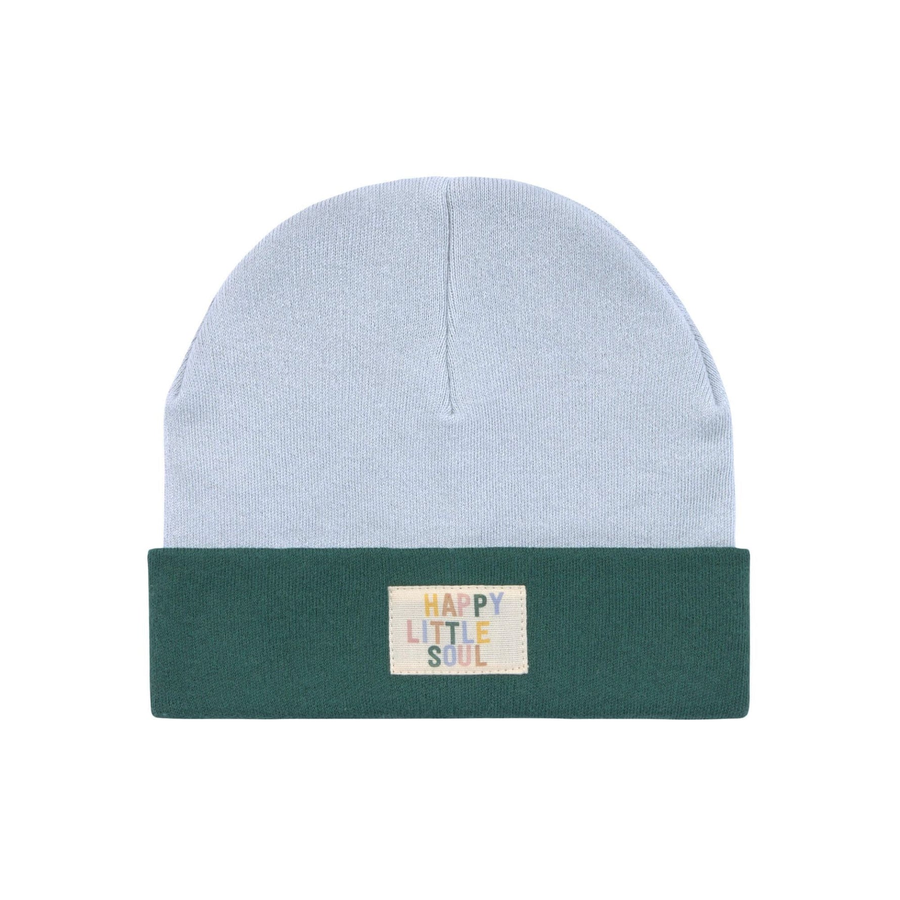 Bonnet Enfants - Coton bio Little Gang bleu clair vert