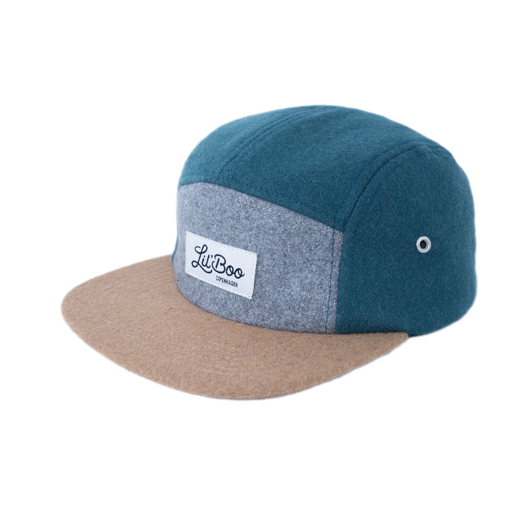 Casquette Block Wool 5 panel - green (divers tailles) -