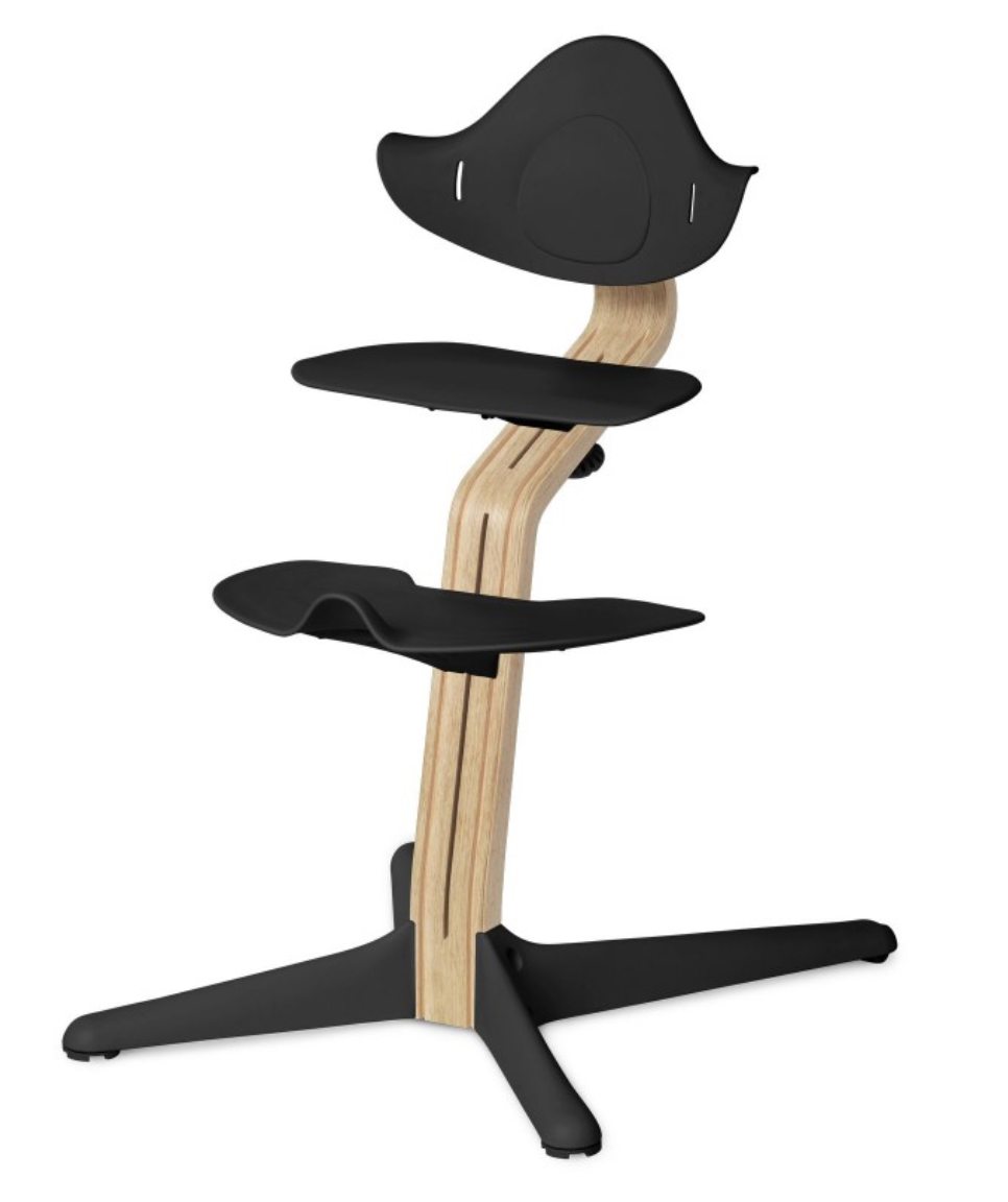 Chaise haute Nomi chêne clair (divers coloris) - Noir -