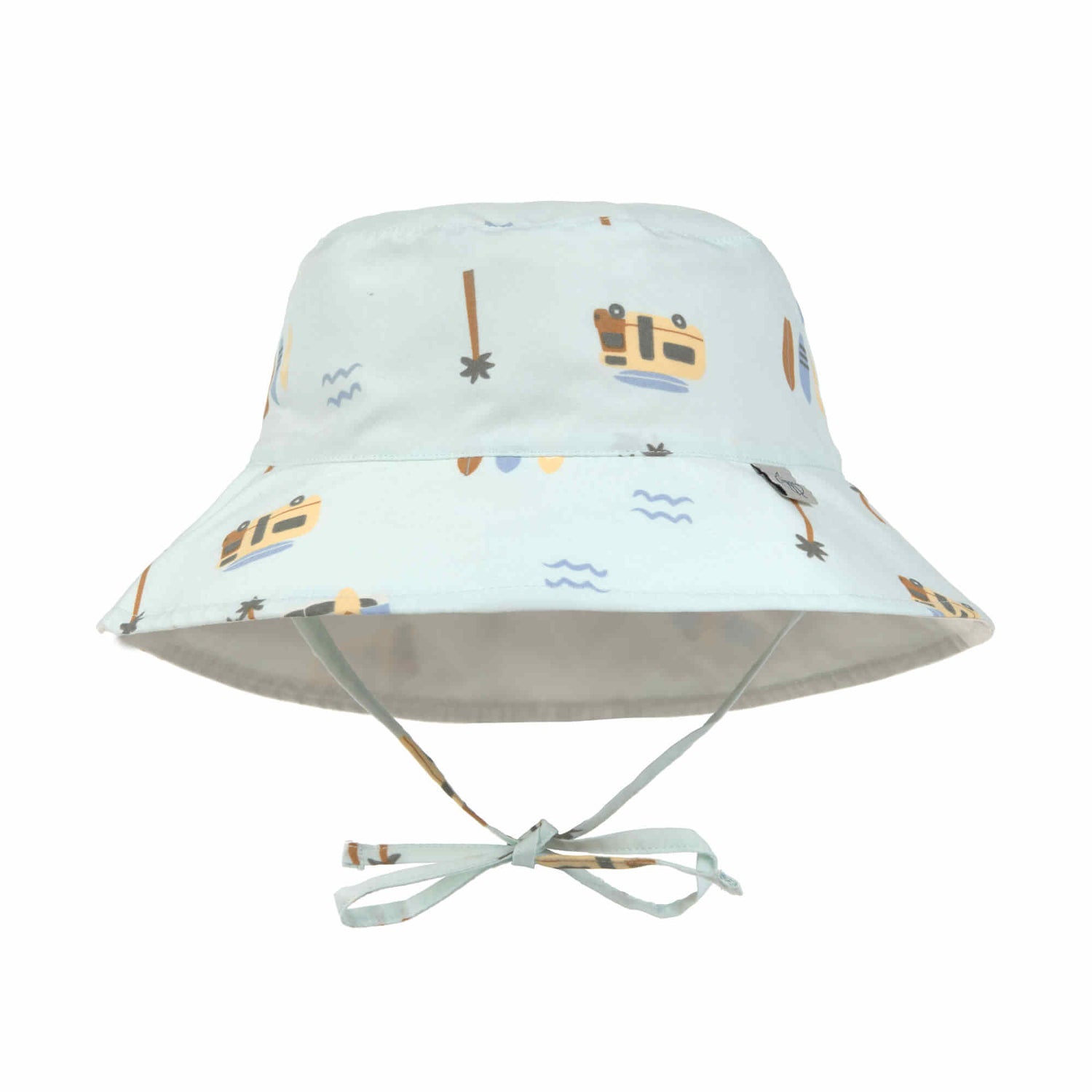 Chapeau anti-UV réversible enfants - Camper/vert écume