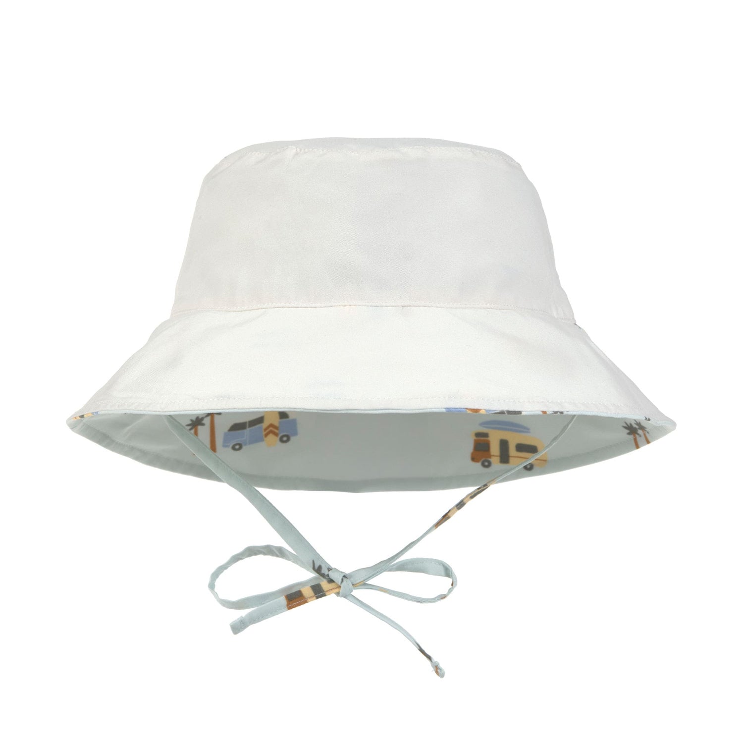 Chapeau anti-UV réversible enfants - Camper/vert écume